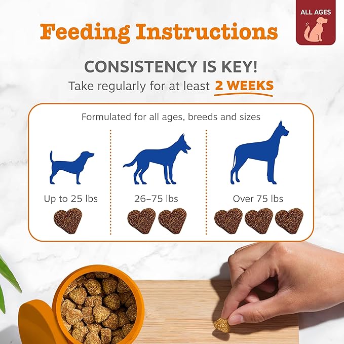 Zesty Paws Dog Multivitamin Chewable Dog Vitamins and Supplements for Hip &amp Joints Skin &amp Coat Omega 3 Fish Oil for Dogs- Senior &amp Puppy Multivitamin - Bison- 90ct