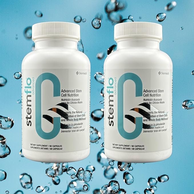 StemFlo® Advanced Formula Trans-Resveratrol Curcumin and Super Antioxidants for Health Longevity and Vitality 60 Capsules (2 Pack)