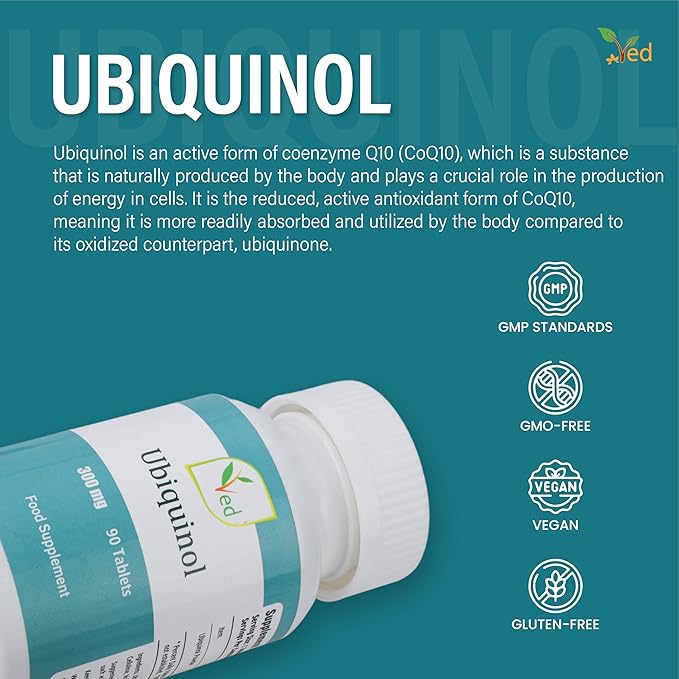 Ubiquinol 300mg 90 Tablets Enhanced Bioactivity CoQ10