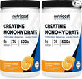 Nutricost Creatine Monohydrate Powder (Mandarin Orange 500 Gram) - Micronized Creatine Supplement - Vegan Non-GMO Gluten Free (Pack of 2)