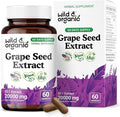 Wild &amp Organic Grape Seed Extract Capsules - 20000 mg Strength Grapeseed Extract Equivalent - 95% Polyphenols - 400 mg per Serving - 2 Month Supply - 60 Vegan Capsules - Non-GMO
