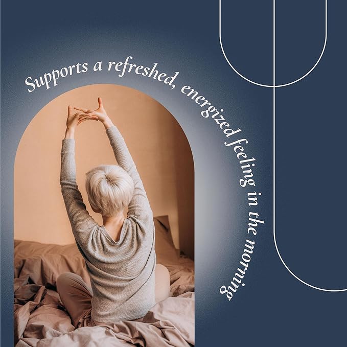 LunElla Restful Support for Women 40+ | Supports Restfulness &amp Relaxation | Vegan Gluten-Free Non-Habit Forming Supplement | Levagen Pea &amp Saffron | 60 Capsules