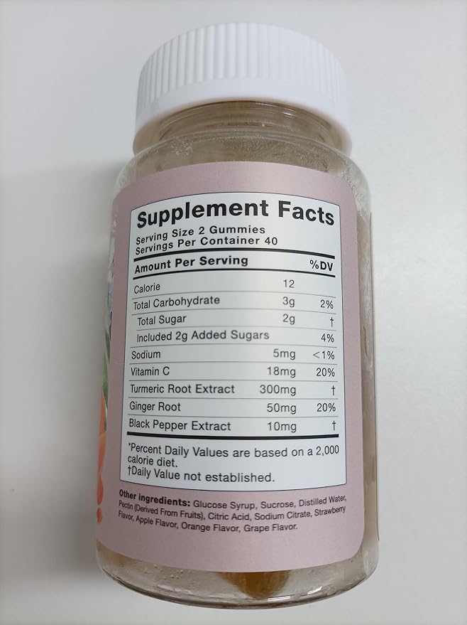 Turmeric Curcumin Gummies with Ginger &amp Black Pepper Herbal Supplement-400 Count for Adults and Kids - Tumeric Gummy Supplements Vegan Organic Gelatin-Free 5 Pack