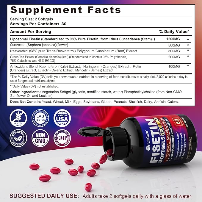 Fisetin Supplement Potassium Citrate Gummies 2 Pack