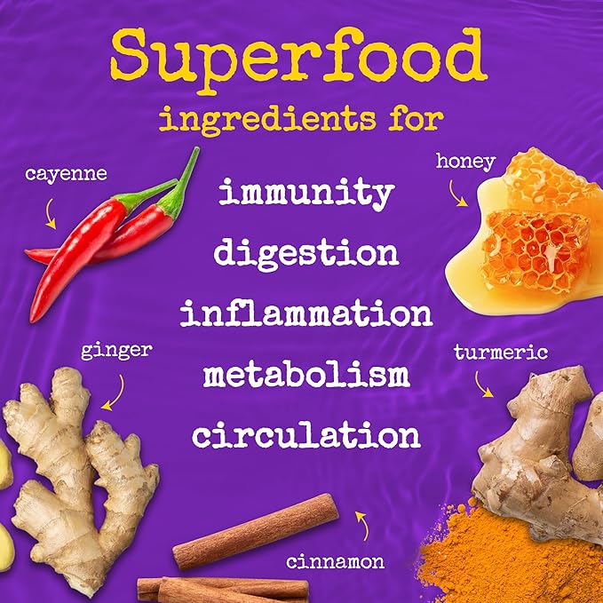 The Twisted Shot | Organic Apple Cider Vinegar Wellness Shots with Ginger Turmeric Honey Cinnamon and Cayenne | Digestion Immunity and Gut Health Support | Ready to Drink | 1 16 oz Bottle