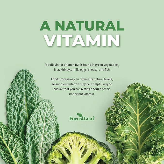ForestLeaf Riboflavin &amp Magnesium Migraine Supplement - Riboflavin 400mg for Headache Relief - Ultimate Magnesium Bundle with B2 Vitamin 400mg for Headache Migraine Relief Capsules