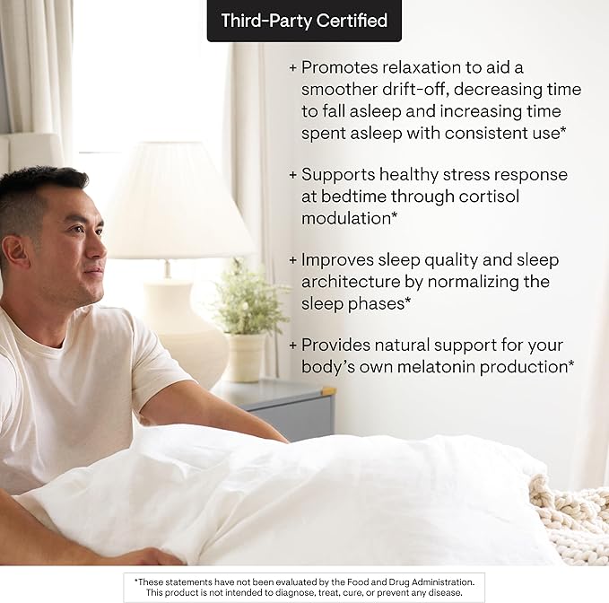 THORNE - Deep Sleep Complex - All-Natural Sleep Supplement - Supports Sleep Quality &amp All Phases of The Sleep Cycle* - with L-Theanine Chamomile &amp Maizinol - Third-Party Certified - 60 Capsul