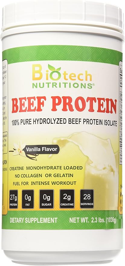 Beef Protein Powder Vanilla 2.3 Pound