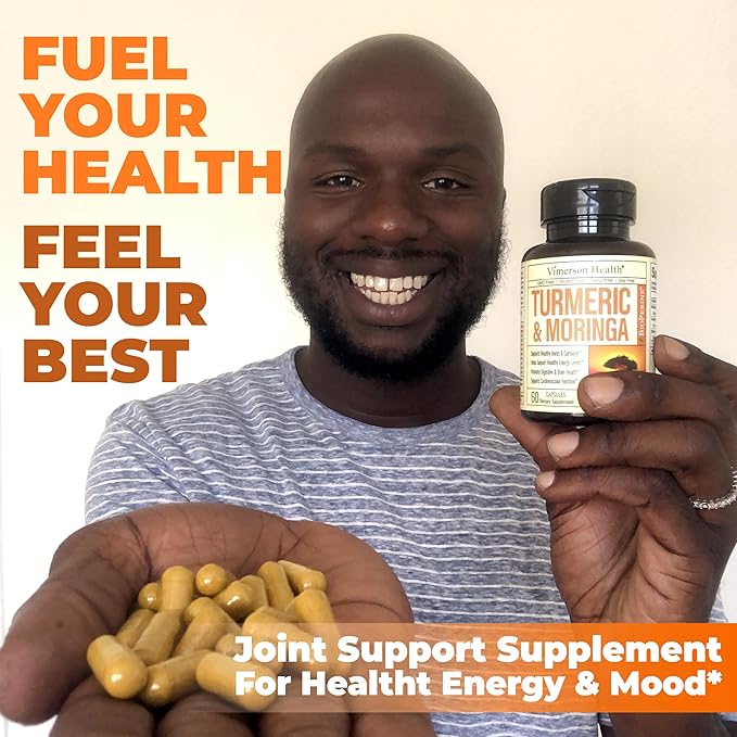 Turmeric Boswellia &amp Turmeric Moringa – Natural Joint Support Energy &amp Digestive Health Supplement Bundle for Men &amp Women
