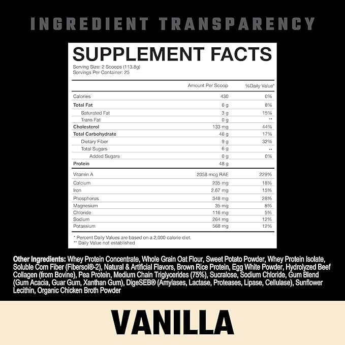 Axe &amp Sledge Supplements Home Made Whole-Foods-Based Meal Replacement Powder 25 Servings (Pack of 1) (Vanilla)