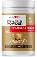 simplyFUEL Chickpea Protein Powder Organic &amp Plant-Based 20 g Protein High-Fiber Unsweetened No Stevia 1.25 lb