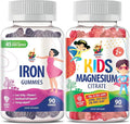 SUNNY SAM Magnesium Gummies for Kids &amp Iron Gummies for Adults - Iron Vitamins with Vitamin C