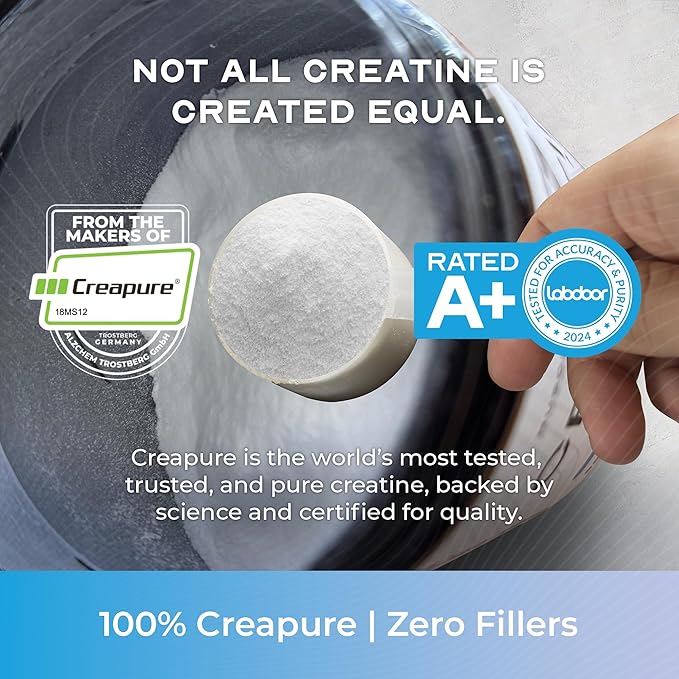 Muscle Feast Creapure Creatine Monohydrate Powder Vegan Keto Friendly Gluten-Free Mass Gainer Muscle Recovery Supplement and Trusted Creatine for Muscle Growth Creatine Powder Unflavored 300g