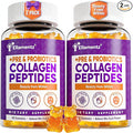Collagen Gummies for Women Sugar-Free - Hydrolyzed Marine Collagen Peptides with Prebiotics &amp ProbioticsNiacinamideHyaluronic Acid Vitamin C Supplement for Hair Nails Gut Health 120 Count