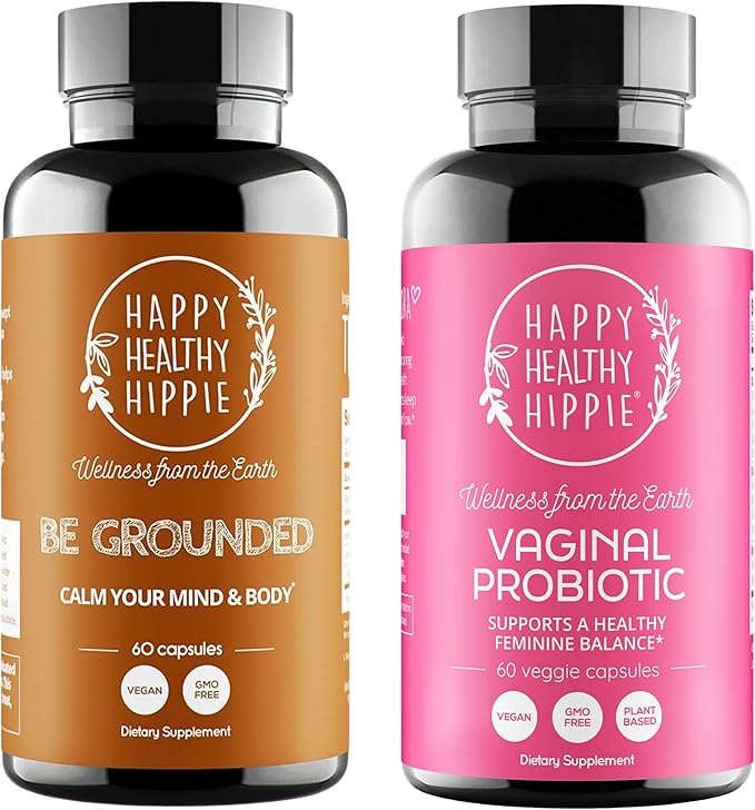 Happy Healthy Hippie Vaginal Probiotics for Women &amp Be Grounded Stress Relief