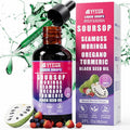 Soursop Bitters Liquid Drops 10 in 1 with Sea Moss Moringa Turmeric Black Seed Oil Oregano Ashwagandha | Herbal Extracts for Overall Health-Enhancing |Vegan Non-GMO| 2 Fl Oz(Mixed Berry Flavor)