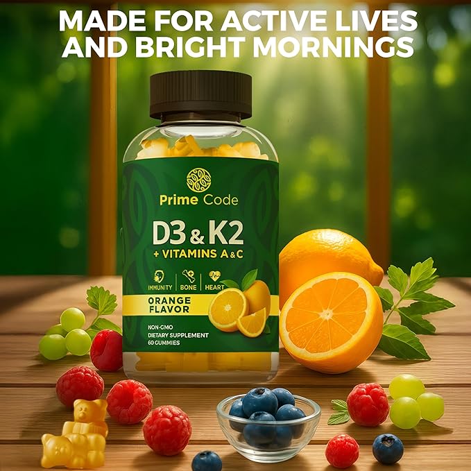 Prime Code Calcium Gummies and Vitamins D3 Complex