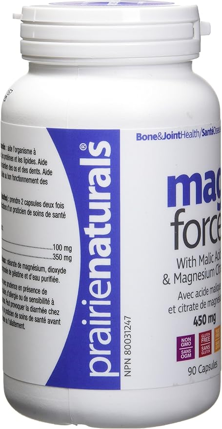 Prairie Naturals Mag Force Magnesium &amp Malic Acid Capsules 90 Count