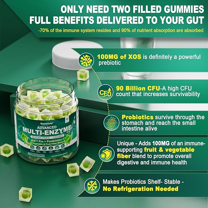 Sugar Free Calcium Gummies 120 Counts &amp Digestive Enzymes Gummies 60 Counts