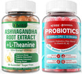 NEVISS Ashwagandha Gummies 2000mg +Sugar Free Probiotics Gummies