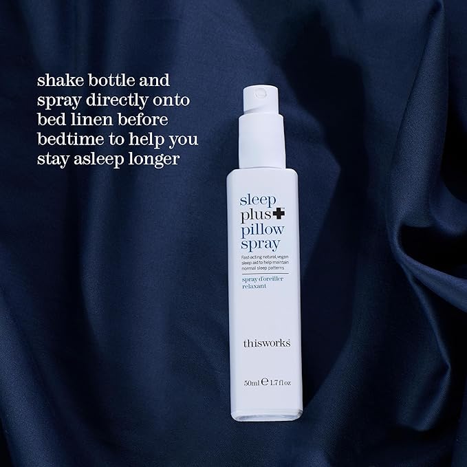 This Works Sleep Plus Pillow Spray 50 ml - Motion-Activated Sleep Spray Infused with Lavender Camomile and Vetivert - Science-Backed Pillow Spray Designed to Aid Restless Sleepers