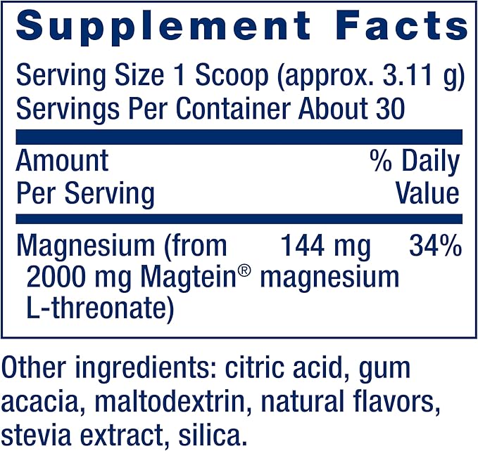 Life Extension Neuro-Mag Magnesium L-Threonate Powder (Tropical Punch)-Ultra-Absorbable Magnesium-Supports MemoryFocusCognitive Function&ampMood-Gluten freeNon-GMOVegetarian (30 Servings)(Pack o