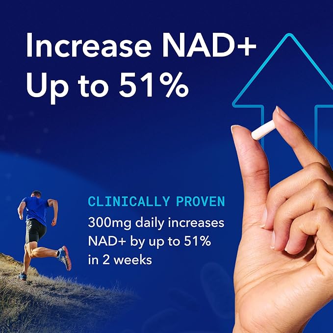 TRU NIAGEN Patented NAD Supplement for Brain Function Anti Aging &amp Cell Regeneration 300mg Niagen 30 Servings | Supports Cellular Energy Muscle | Nicotinamide Riboside (NR) Take 1 Daily | 1 Bo