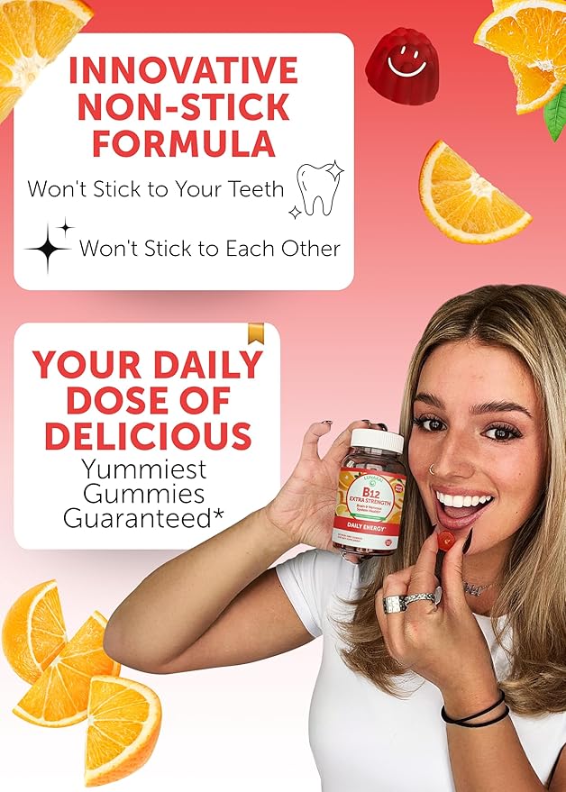 Lunakai Extra Strength 3000mcg Vitamin B12 Gummies - USA Made Delicious Daily Energy &amp Metabolism Support - Vegan B12 Methylcobalamin Supplement 60ct
