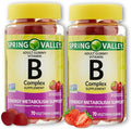 Super B Complex Strawberry Flavor Gummies- Energy Metabolism Support 70 Count (Pack of 2)