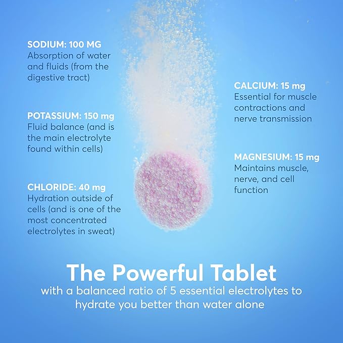Nuun Immunity Electrolyte Tablets with Vitamin D C E &amp A Ginger Elderberry Magnesium &amp 4 Other Essential Electrolytes Vegan Blueberry Tangerine 8 Pack (80 Servings Total)