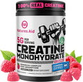 Natures Aid NSF Certified Creatine Gummy 5g - Creatine Monohydrate Gummies – Pre-Workout Energy &amp Muscle Growth Support for Men &amp Women | Raspberry Electrolyte Gummies (135 Count)