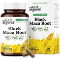 Wild &amp Organic Black Maca Root Capsules for Women &amp Men 500 mg - Maca Root Extract for Overall Support - 60 Vegan Capsules - Men &amp Women Supplement - 60 Days Supply - Non-GMO No Fillers