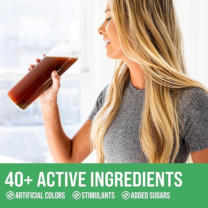 Rule 1 Proteins Fruits &amp Greens Powder - 40+ Active Ingredients Including 4g Fruit &amp Vegetable Concentrates + 2g Prebiotic Fiber for Daily Wellness (30 Servings Mixed Berry)