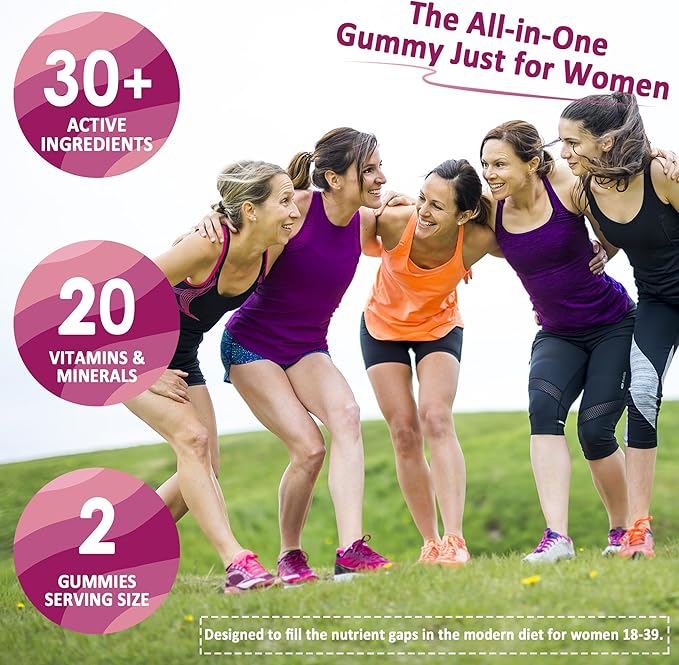 1 Pack Womens Multivitamin Gummy &amp Sulforaphane with Glutathione Gummies