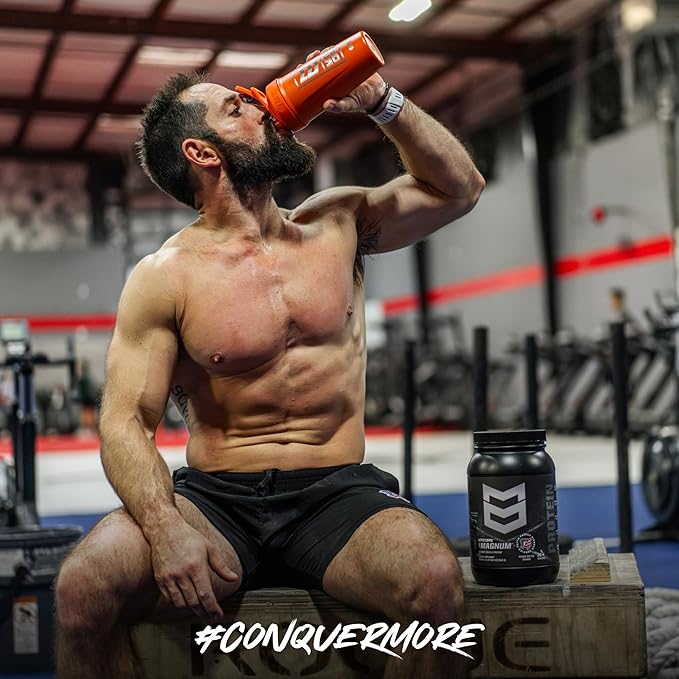 MTN OPS Magnum Protein Powder 23g Protein per Serving Whey Protein Blend with BCAAs Low Sugar Gluten Free 30 Servings Peanut Butter Banana