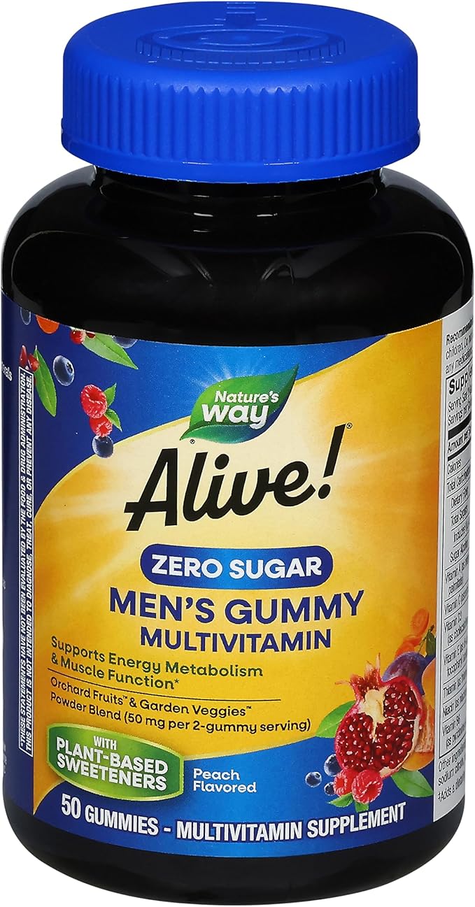 Nature's Way Alive Zero Sugar Men's Gummy Multi 50 Count