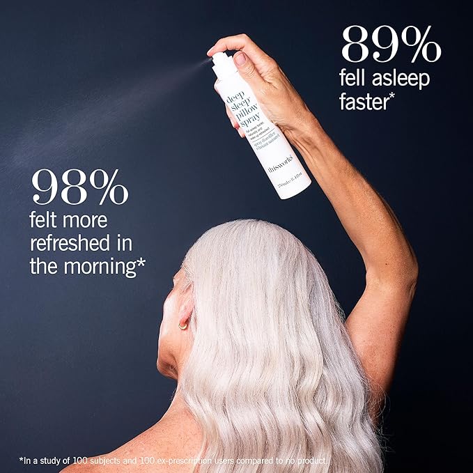 THISWORKS Deep Sleep Pillow Spray – Fast-Acting Natural Rest Formula with Essential Oils of Lavender Vetivert &amp Camomile – 150 ml (5 fl oz)