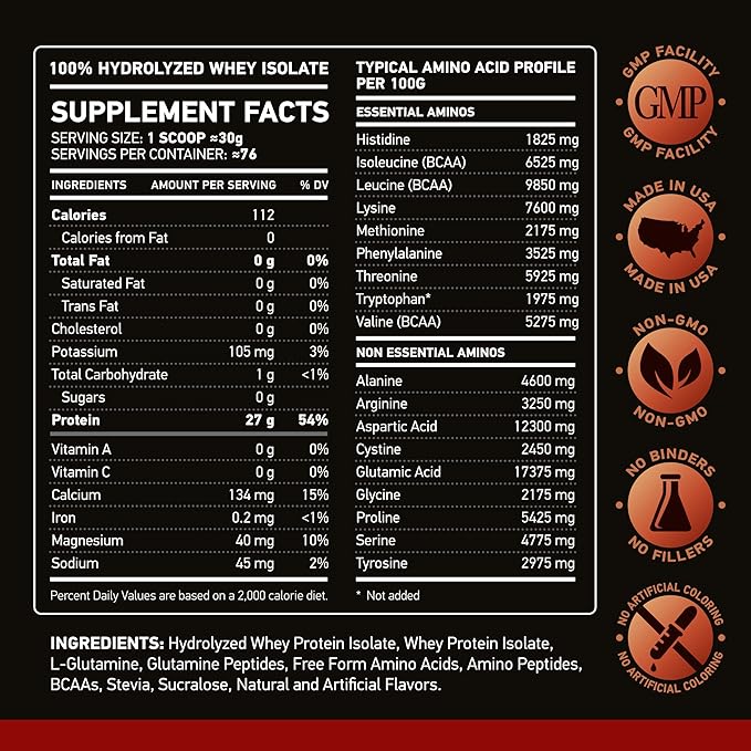 Hydrolyzed Whey Protein Isolate 5 lbs (Berry Deluxe)