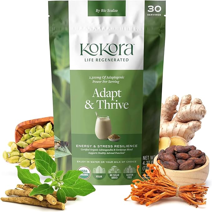 Calm &amp Relaxation Bundle – Organic Adaptogenic Herbal Supplements for Stress Relief Mood Balance &amp Calm Focus – Whole-Plant Regenerative Organic Herbs Non-GMO Vegan