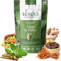 Adapt &amp Thrive - Energy &amp Adrenal Support Stress Relief Relaxation* - Organic Adaptogenic Mushroom Powder with Ashwagandha and Cordyceps - Vegan Non-GMO No Added Sugar - 120g -30 Servings