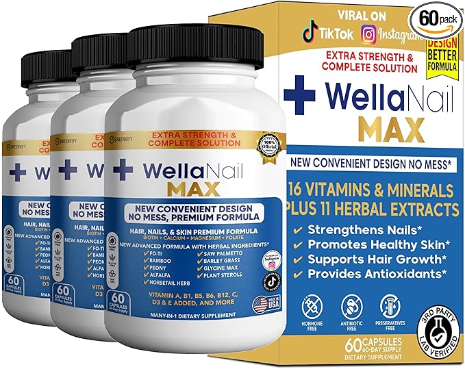 WellaNail MAX Hair Nails &amp Skin Supplement (3)