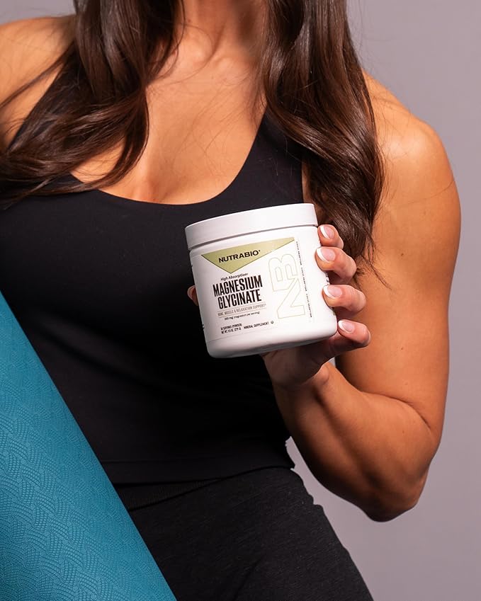 NutraBio Magnesium Glycinate Powder for Sleep- Sleep Supplement Supports Relaxation Heart Health and Metabolism- 350 mg- Unflavored Drink Mix- 50 Servings