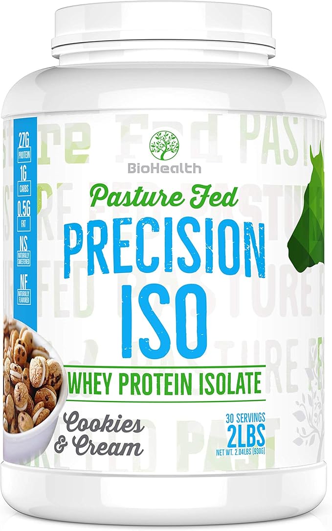 Precision ISO Cookies &amp Cream 2lb | 27g Whey Protein Isolate | Non-GMO | Sugar Free | 27 Servings