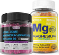 NEVISS Magnesium Gummies with Turmeric 300mg + Zinc and Magnesium Supplement with Vitamin B6 B12 D3 Turmeric