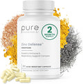 Zinc Defense | Zinc + Copper + Quercetin | 60 Servings in Vegan Capsules | L-OptiZinc &amp Quercefit Ionophore | Chelated Minerals | Immune Gut &amp Hormonal Balance Support