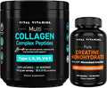 Vital Vitamins Multi-Collagen Powder 30 Servings + Creatine Capsules 120 ct