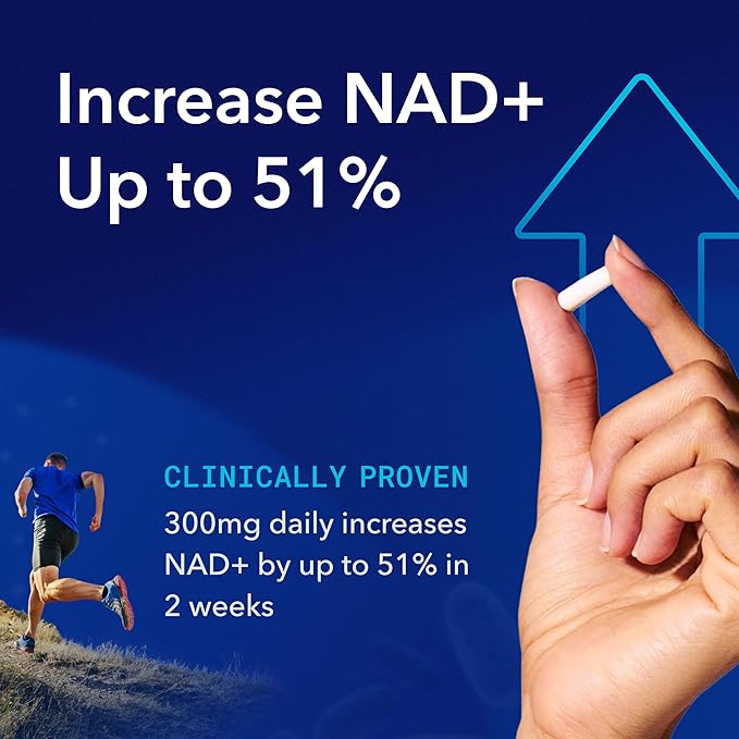 TRU NIAGEN Patented NAD Supplement for Brain Function Anti Aging &amp Cell Regeneration Niagen 60 300mg Servings | Supports Cellular Energy Muscle | Nicotinamide Riboside (NR) Take 2 Daily | 2 Bo