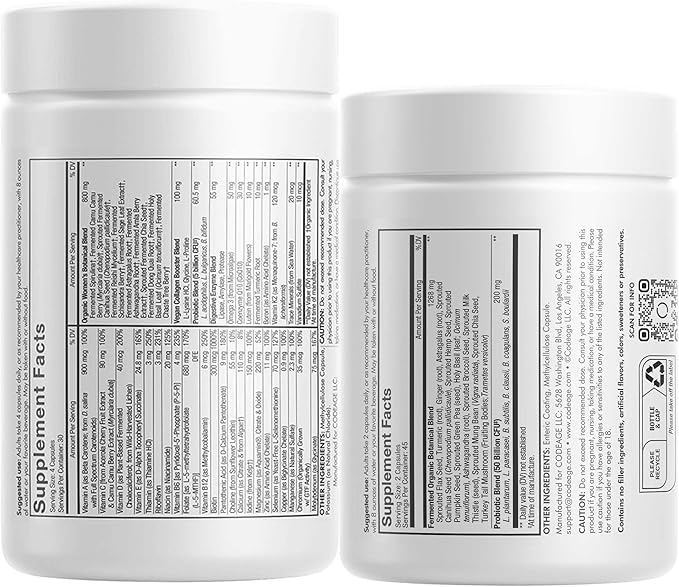 Codeage Daily Immune System Support Multivitamin for Women + Probiotics Bundle