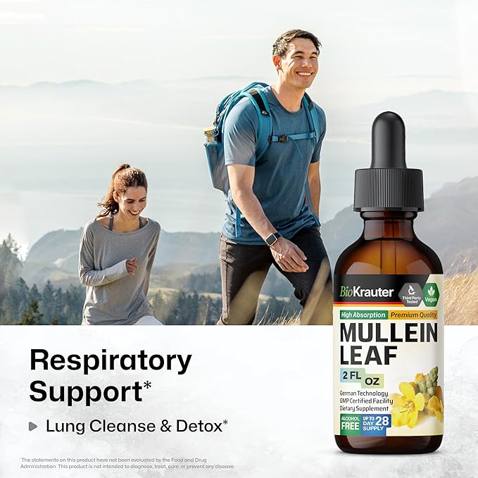 BIO KRAUTER Mullein Tincture 2 Fl. Oz. &amp Milk Thistle Tincture 2 Fl. Oz.