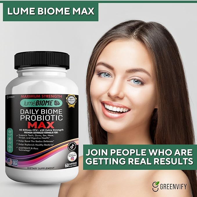 Daily Biome Probiotic Max 40 Billion CFU Maximum Strength 60 Capsules 30-Day Supply (1)